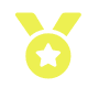 A yellow medal icon with a white star in the center and a V-shaped ribbon above it.